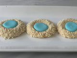 White Jimmie Thumbprints (with customizable center dip color)