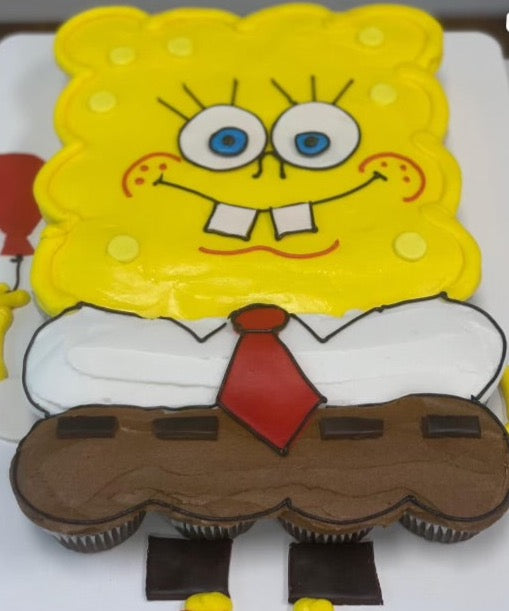 Spongebob Cupcake Cake (24 cupcakes)