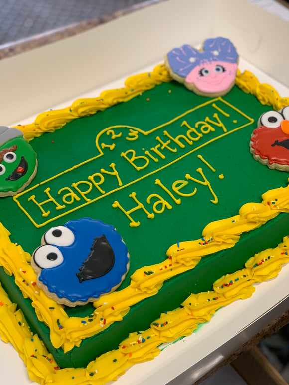Sesame Street Themed Cake (1/2 sheet)