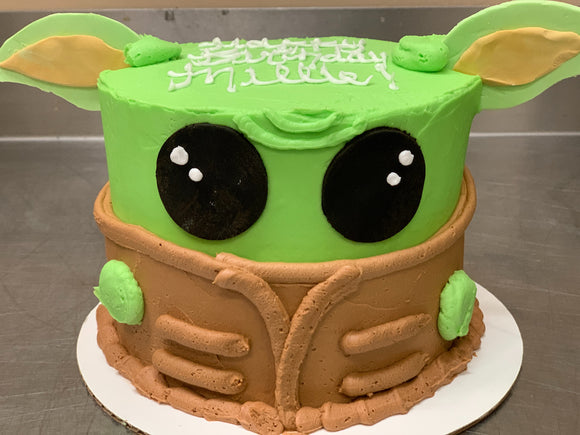 Yoda Themed Cake