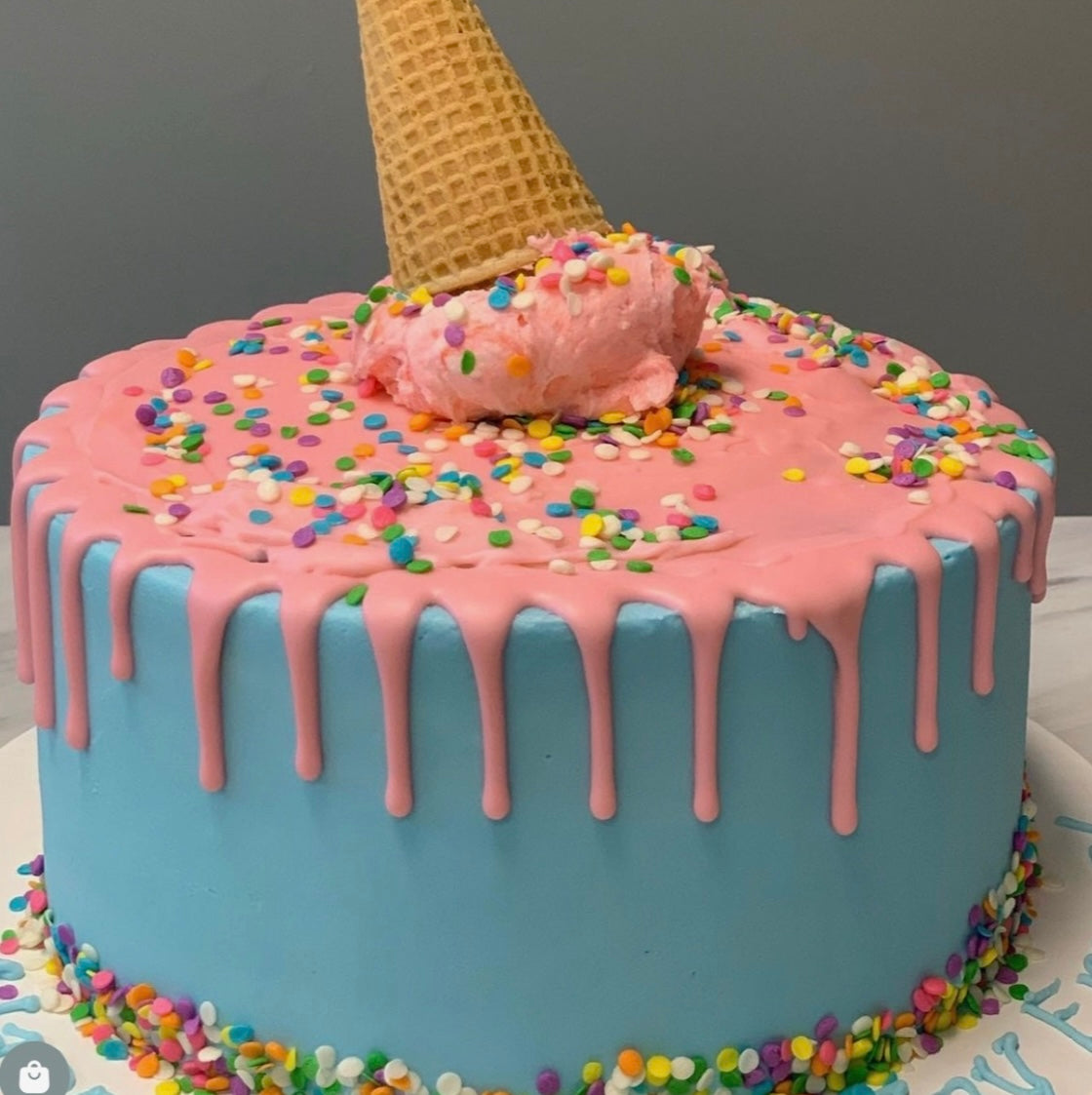 Ice Cream Cone Cake (9 inch) – A Sweet Morsel Co.