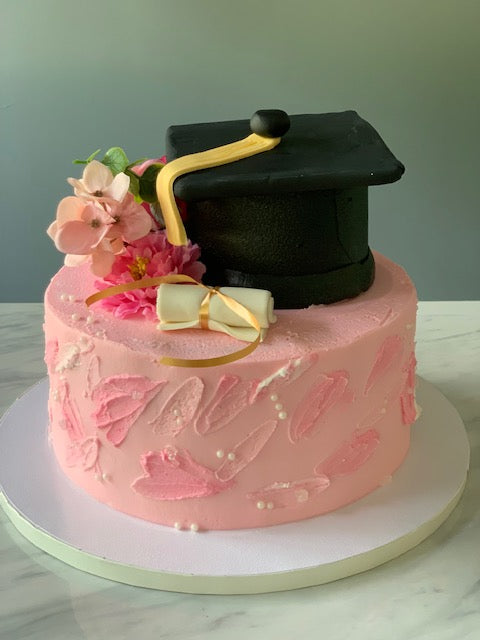 Grad Hat Cake (9 inch cake with a 4 inch cake topper)