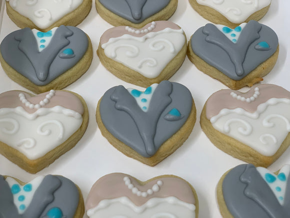 Bride and Groom Sugar Cookies