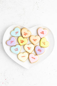 Mini Conversation Heart Cookies