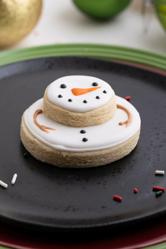 Stacked Snowman Sugar Cookies