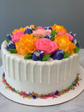 Vibrant Flower Cake
