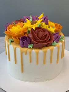 Vibrant Flower Cake